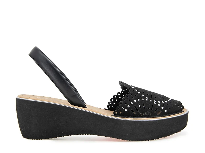 Fine Glass Wedge Sandal