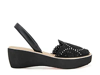 Fine Glass Wedge Sandal