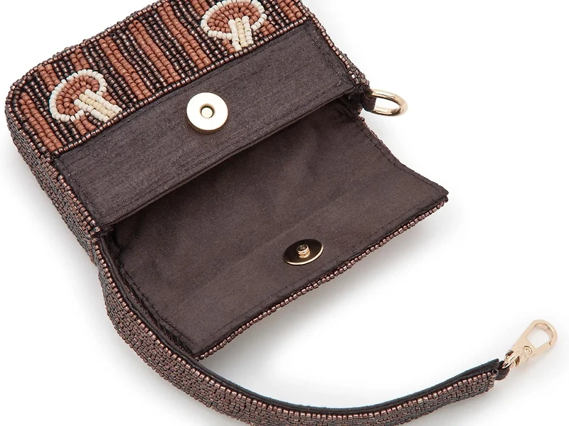 Beaded Espresso Martini Pouch Bag Charm