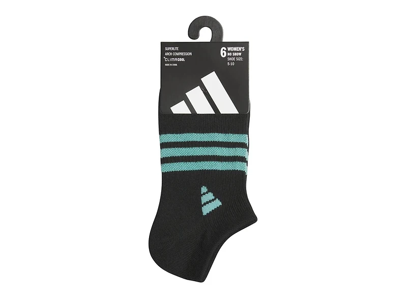 Superlite Women's No Show Socks - 6 Pack