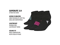 Superlite Women's No Show Socks - 6 Pack