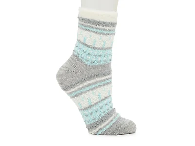 Cozy Lodge Popcorn Fairisle Women's Crew Socks