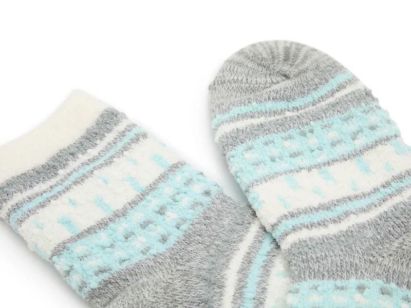 Cozy Lodge Popcorn Fairisle Women's Crew Socks
