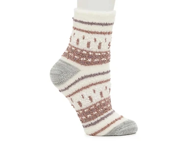 Cozy Lodge Popcorn Fairisle Women's Crew Socks