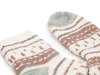 Cozy Lodge Popcorn Fairisle Women's Crew Socks