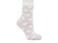 Cozy Lodge Mink Heart Women's Crew Socks