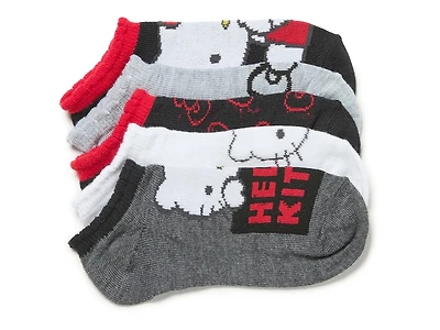 Hello Kitty Kids' No Show Socks - 5 Pack