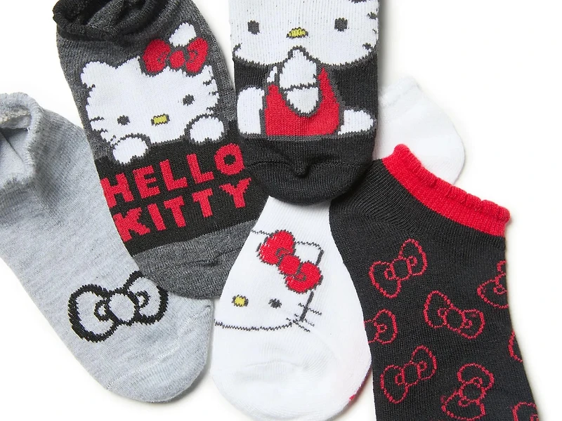 Hello Kitty Kids' No Show Socks - 5 Pack