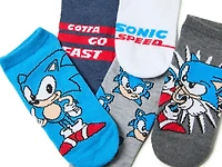 Sonic The Hedgehog Kids' No Show Socks - 5 Pack