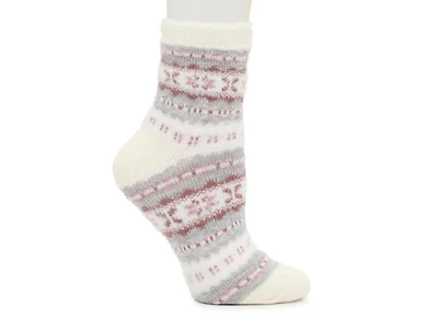 Cozy Lodge Fairisle Mink Women's Crew Socks