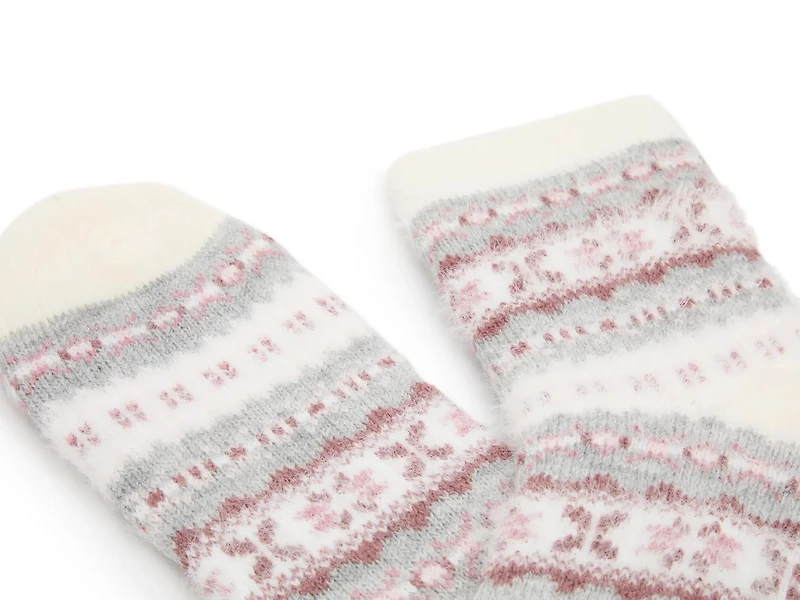 Cozy Lodge Fairisle Mink Women's Crew Socks