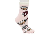 Cozy Lodge Tea Book Women's Crew Socks