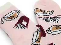Cozy Lodge Tea Book Women's Crew Socks