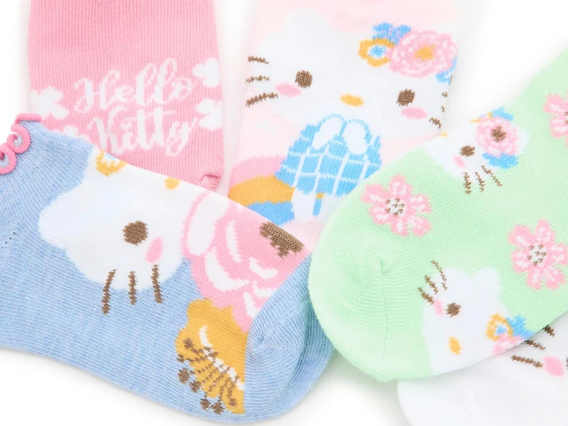 Hello Kitty Kids' No Show Socks - 5 Pack