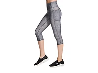 Go Walk Printed Women's High Waist Capri Pants