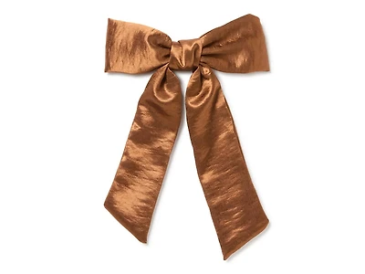 Caramel Satin Hair Bow