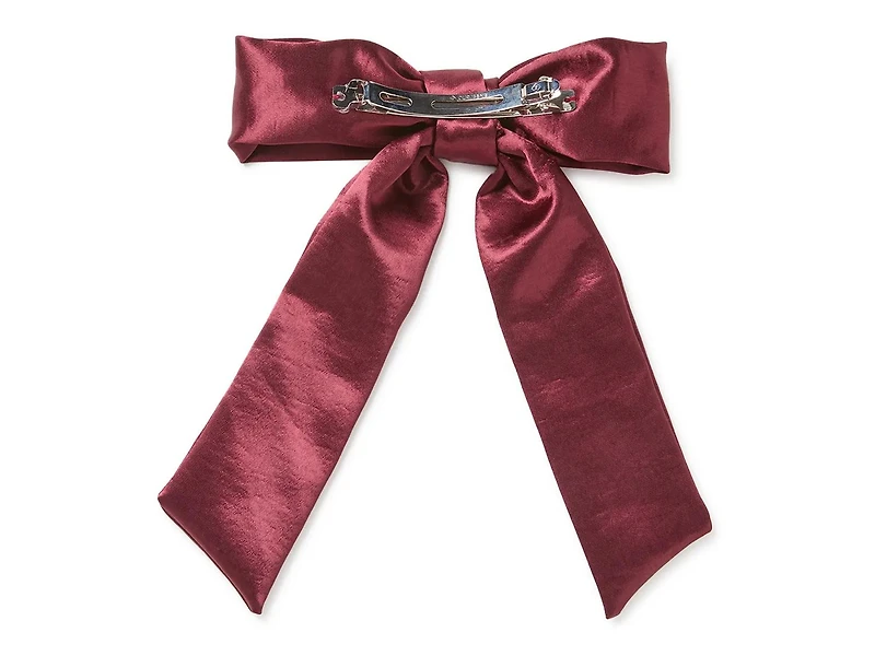 Bordeaux Satin Hair Bow