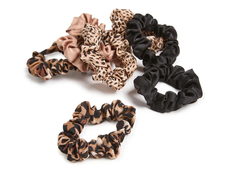 Animal Print Mini Scrunchies Set - 8 Pack