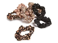 Animal Print Mini Scrunchies Set - 8 Pack