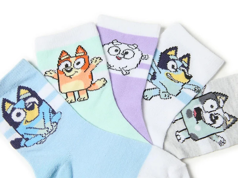 Bluey Kids' Crew Socks - 5 Pack
