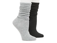 Solid Slouch Women's Crew Socks - 2 Pack