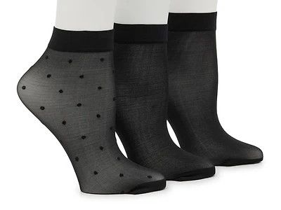 Sheer Dot Women's Ankle Sock Set
