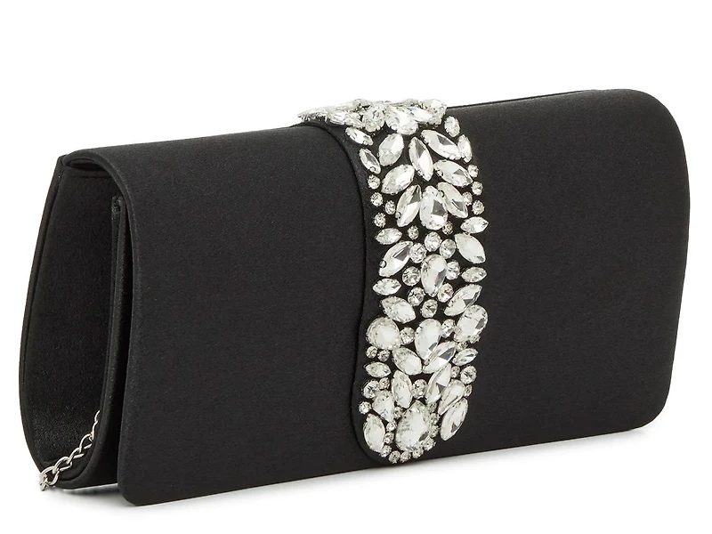 Crystal Satin Clutch
