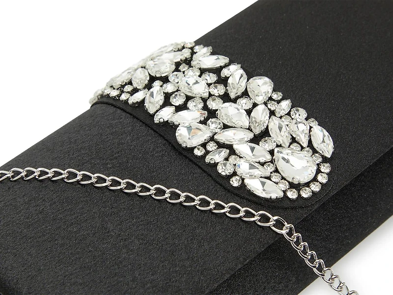 Crystal Satin Clutch
