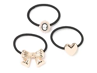 Cameo Metal Hair Tie Set - 3 Pack