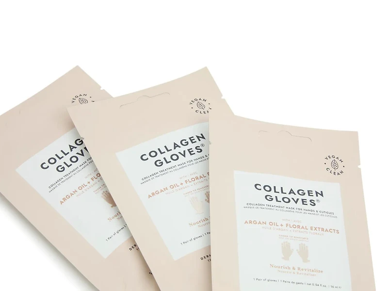 Collagen Treatment Mask Gloves Set - 3 Pack