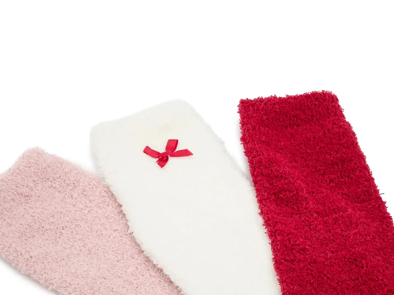 Cozy Lounge Bow Women's Crew Socks - 3pk
