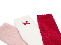 Cozy Lounge Bow Women's Crew Socks - 3pk
