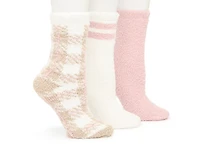 Cozy Lounge Pattern Women's Crew Socks - 3pk
