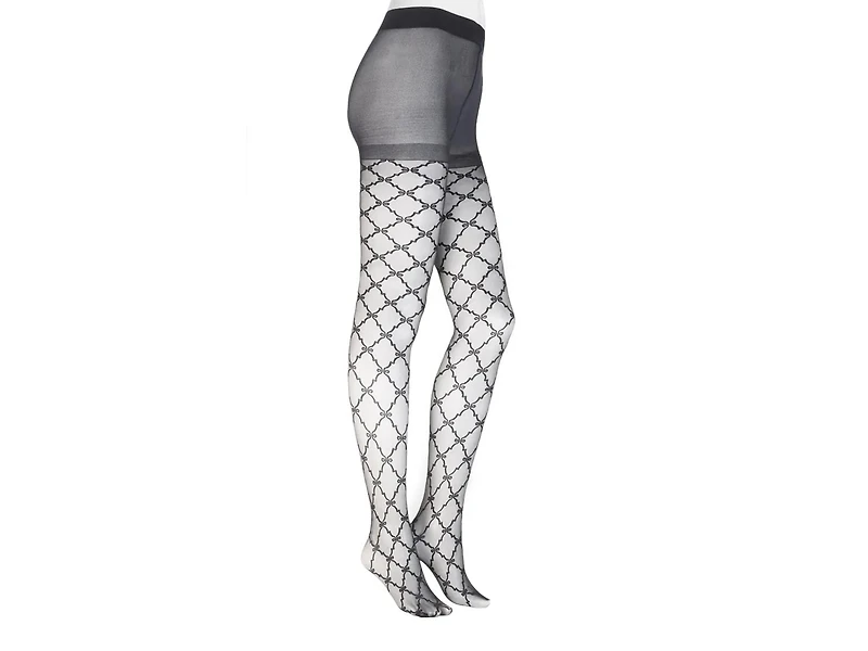 Bow Lattice Sheer Tights