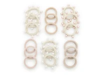 Faux Pearl Hair Tie Set - 20 Pack