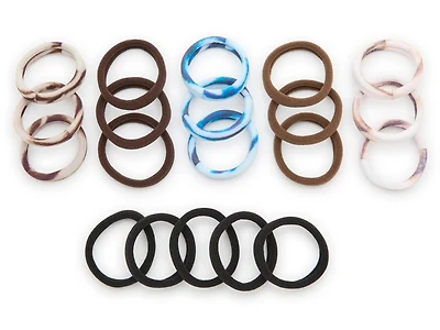 Neutral & Tie Dye Hair Tie Set - 20 Pack
