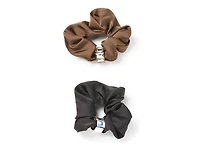 Satin Jeweled Scrunchie Set - 2 Pack