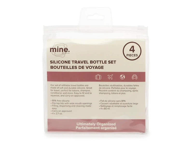 Silicone Travel Bottles - 4 Pack