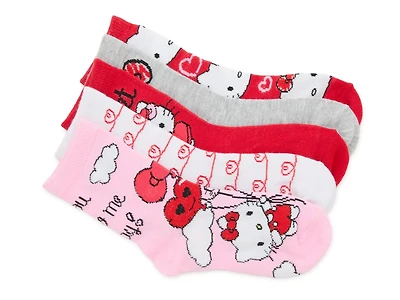 Sweet Hello Kitty Kids' Crew Socks - 5 Pack