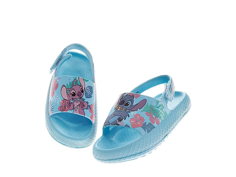 Disney Stitch & Angel Slide Sandal - Kids'