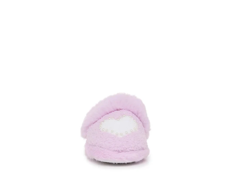Heart Pearl Plush Slipper - Kids'