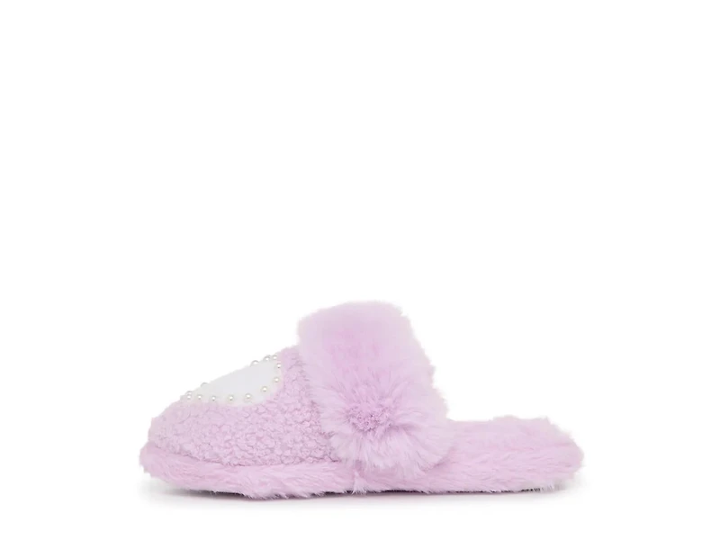 Heart Pearl Plush Slipper - Kids'