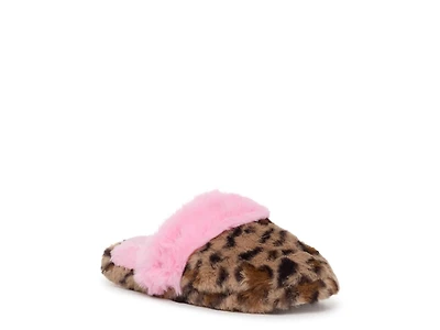Leopard Gem Plush Slipper - Kids'