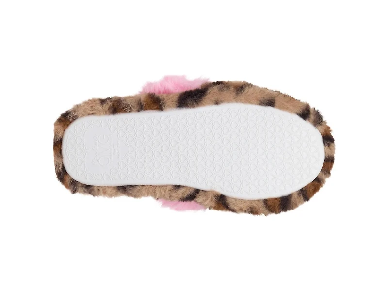 Leopard Gem Plush Slipper - Kids'
