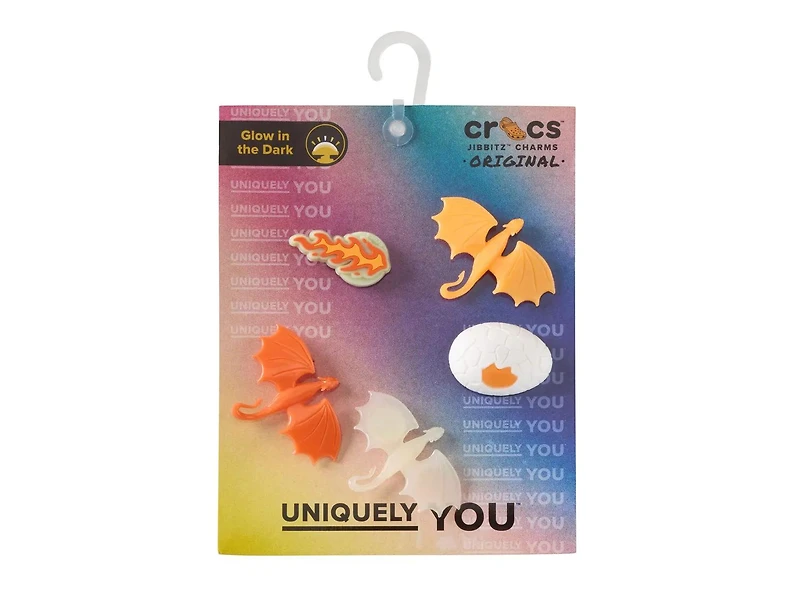 Glow In The Dark Dragon Jibbitz - 5 Pack