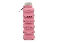 Collapsible 17-Oz. Heart Print Water Bottle