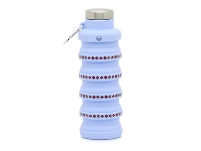 Collapsible 17-Oz. Flower Print Water Bottle