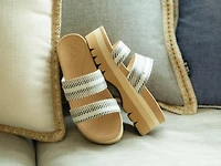 Banded Horizon Platform Sandal