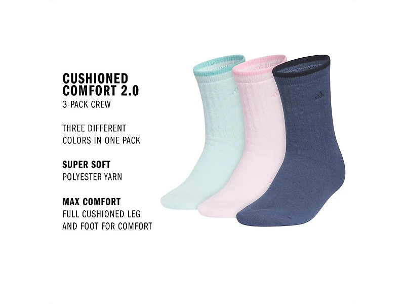Cushioned Comfort 2.0 Women's Crew Socks