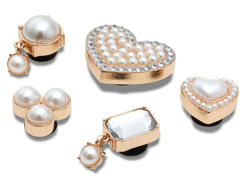 Pearly Hearts Jibbitz Set - 5 Pack